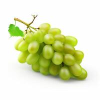 ai generado uva en blanco antecedentes foto