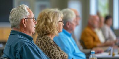 AI generated Retirees Learn Financial Planning from Experts at Community Workshop photo