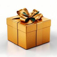 AI generated various color giftbox on white background photo