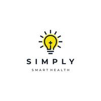 Positive thinking logo design, light bulb with plus logo concept vector