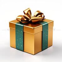 AI generated various color giftbox on white background photo