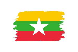 myanmar flag in vector design