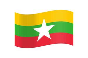 myanmar flag in vector design