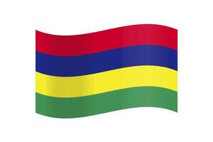 Flag of Mauritius. Flag icon. Standard color. vector