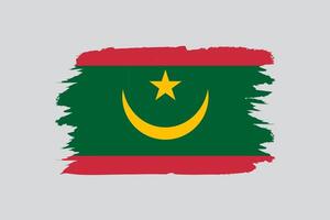 The National Flag of Mauritania vector