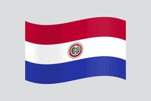 Official vector flag of paraguay