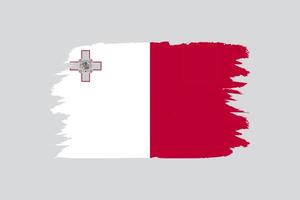 Malta bandera y mapa diseño vector