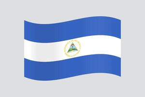 Nicaragua flag in vector design