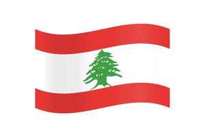 flag of Lebanon in vector background