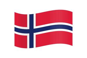 Noruega bandera 3d vector diseño