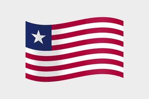 Vector illustration design of the Liberian flag