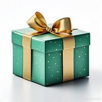 AI generated various color giftbox on white background photo