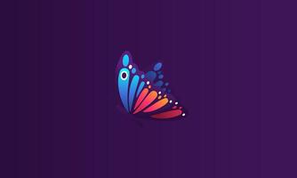 mariposa lleno color vector ilustración plano diseño