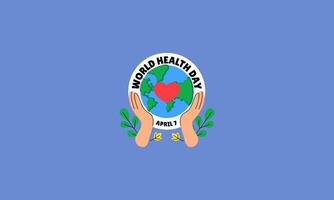 world health day banner vector illustration flat design