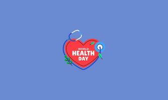 world health day banner vector illustration flat design