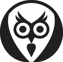 Owl logo or badge in bookstore concept in Vintage or retro style vector