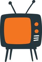 isolate television flat style on background vector