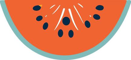 isolate watermelon flat style on background vector