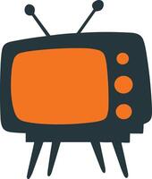 isolate television flat style on background vector
