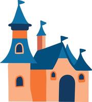 castle flat style isolate on background vector