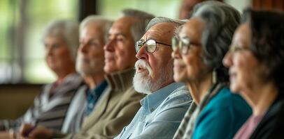 AI generated Financial planning workshop for retirees with an expert instructor and interactive activities photo