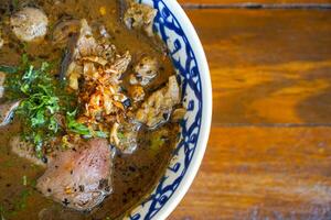 Thai boat noodles with wagyu photo