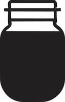 Bottle or jar logo or badge in Vintage style vector