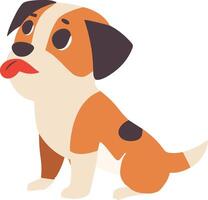 beagle perro plano estilo aislado en antecedentes vector