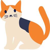 cat flat style isolated on background vector