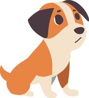 beagle perro plano estilo aislado en antecedentes vector