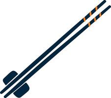 isolate japanese chopstick flat style on background vector