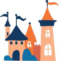 castle flat style isolate on background vector