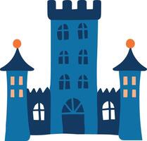 castle flat style isolate on background vector