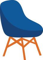 silla plano estilo aislado en antecedentes vector