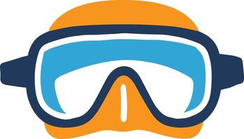 diving make flat style isolate on background vector
