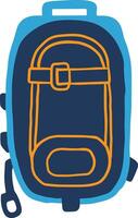 diving equipment flat style isolate on background vector