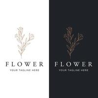 hand drawn floral or botanical logo template design.logo for business, photography, studio, wedding and flower shop. vector