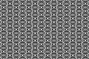 Abstract seamless mosaic pattern with repeating elements. Black and white monochrome textured pattern with geometric elements vector