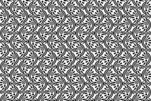 Abstract seamless mosaic pattern with repeating elements. Black and white monochrome textured pattern with geometric elements vector