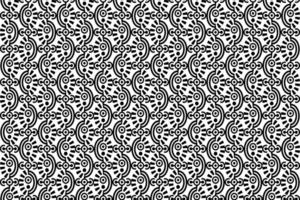 Abstract seamless mosaic pattern with repeating elements. Black and white monochrome textured pattern with geometric elements vector