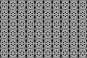 Abstract seamless black and white floral pattern. Lace, trim, line art pattern with floral elements. vector