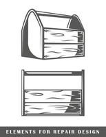 caja de herramientas aislado en blanco antecedentes vector