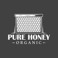 Vintage honey label vector