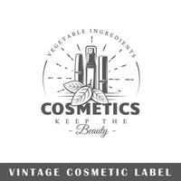 Cosmetic label isolated on white background vector