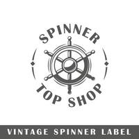 Spinner label isolated on white background vector