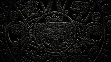 Mayan Stone Calendar in the Dark video