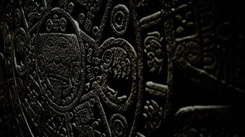 Mayan Stone Calendar in the Dark video