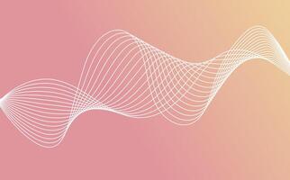 Abstract wave element for design. Digital frequency track equalizer. Curved wavy line. Stylized line art background. vector