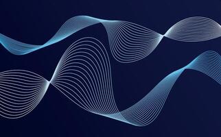 Abstract wave element for design. Digital frequency track equalizer. Curved wavy line. Stylized line art background. vector