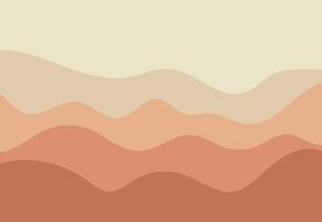 Desert landscape. Desert silhouette. Wavy desert vector illustration background suitable for design templates and wall decor. Landscape.